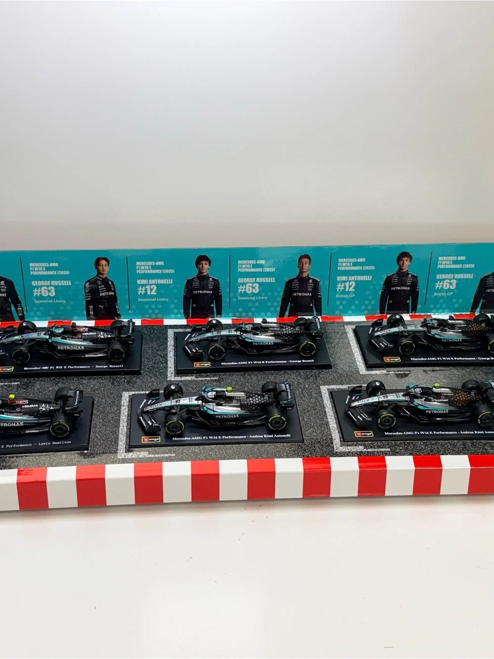 Mercedes AMG Petronas Black and Teal George Russell Diecast F1 Car